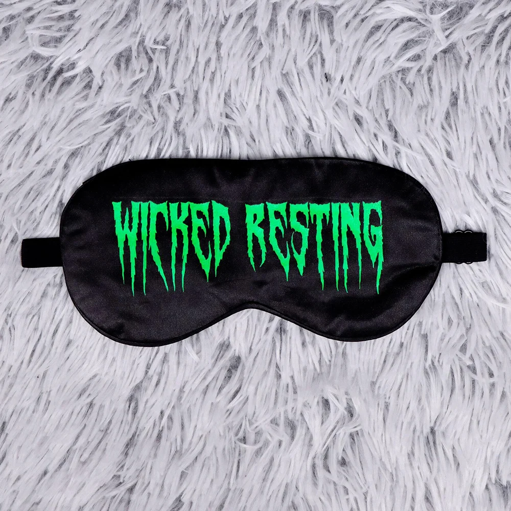 Gothic Witch Halloween Sleepover Party Eye Masks - Spooky Bachelorette and Bridal Shower Gift