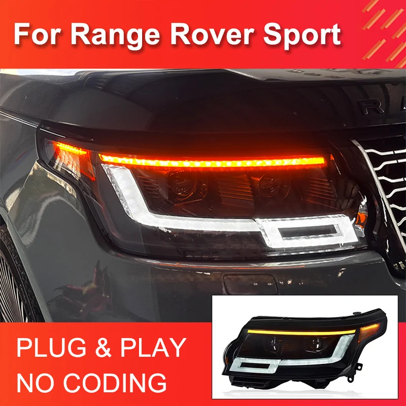

1 Pair LED Headlight Assembly for Range Rover Sport 2013-2017 Headlight Full LED Lights and LED Dynamic Turning Light