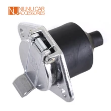 

7 Pin 24V Metal Towing Towbar Trailer Truck RV Socket Wire Harness Electrical Quick Converter Adapter Camper Caravan Accessories