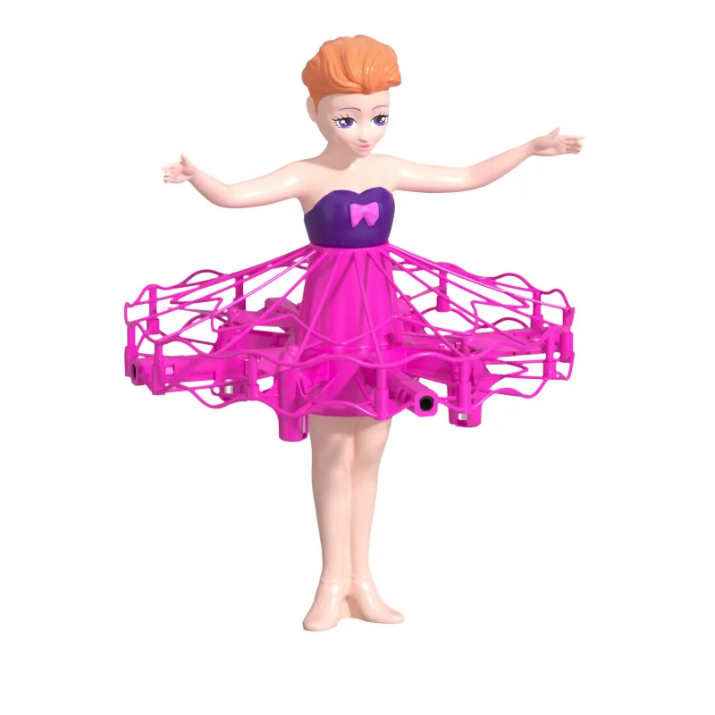 Jjrc H140 제스처 감지 발레 플라잉 페어리 드론 원격 제어 항공기 음악 및 조명 장난감 포함 소녀 생일 선물