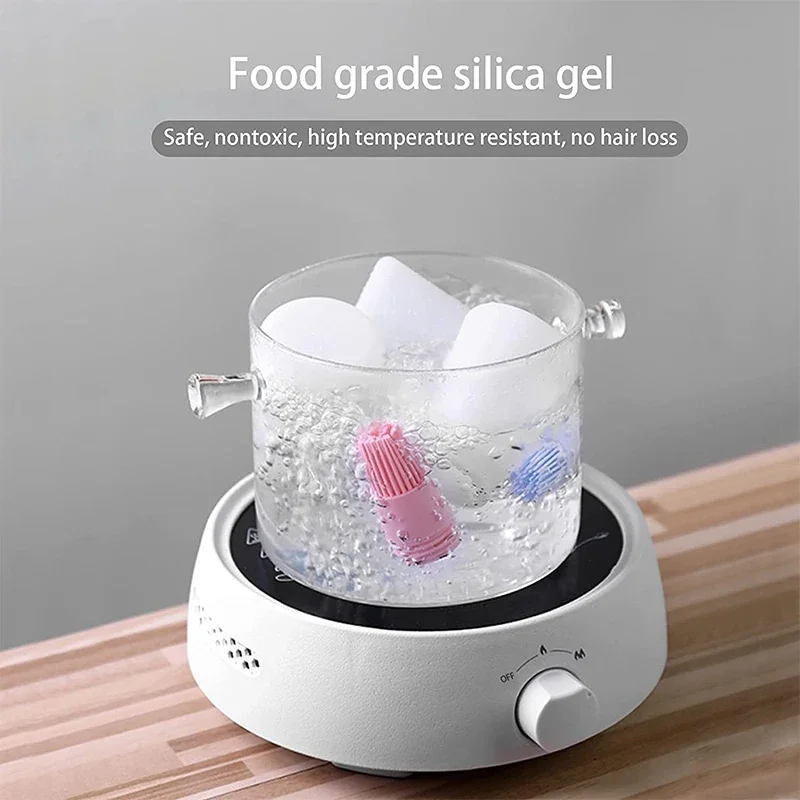 2Pcs Silicone Oil Bottle With Brush Grill Oil Brushes Liquid Oil Pastry Brush High Temperature Resistant Kitchen Baking BBQ Tool