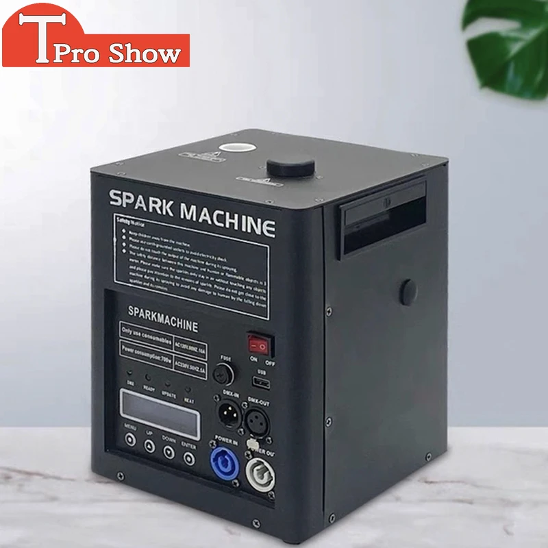 

700W Cold Spark Machine Wireless Remote Control Outdoor Indoor Weddings Stage DMX Spark Effect Cold Pyrotechnics Fountain System