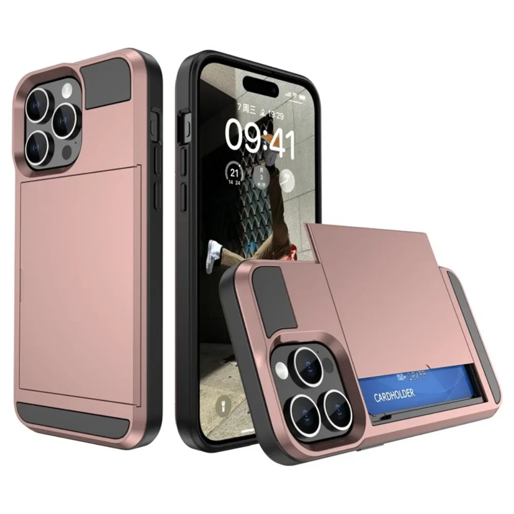 Premium Wallet Phone Case with Card Holder and Dual-Layer Protection