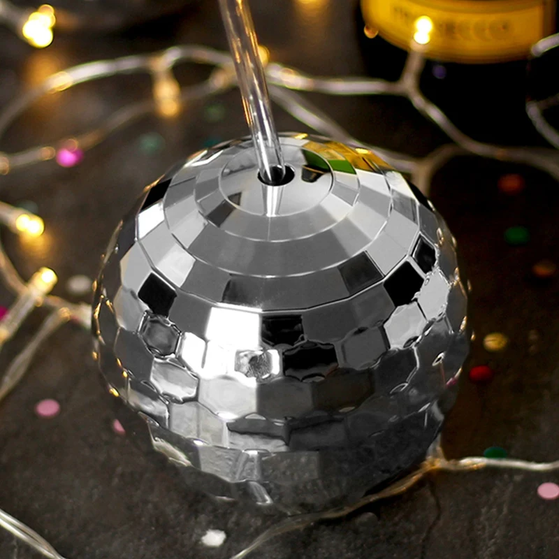 Glass Cup Flashing Plastic Cup 1pc Flash Cocktail Cup Disco Ball Cups