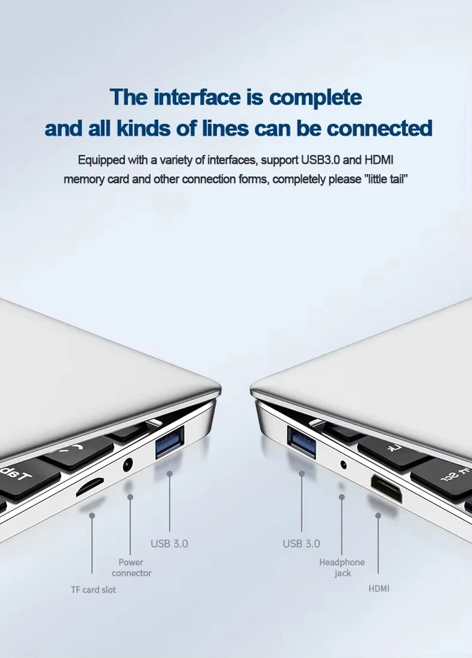 14.1インチ Windows 11 Intel Atom A3950 ネットブック 1920*1080