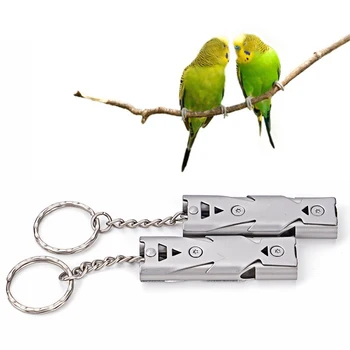 Pet Bird Ultrasonic Training Whistle Stainless Steel Outdoor Training Whistle Parrot Pigeon Return To Nest Pet Accessories