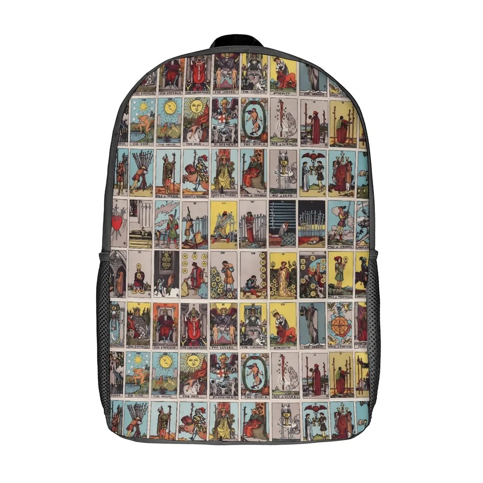 

Tarot Print Backpack Vintage Tarots Deck College Backpacks Female Kawaii High School Bags Colorful Soft Rucksack