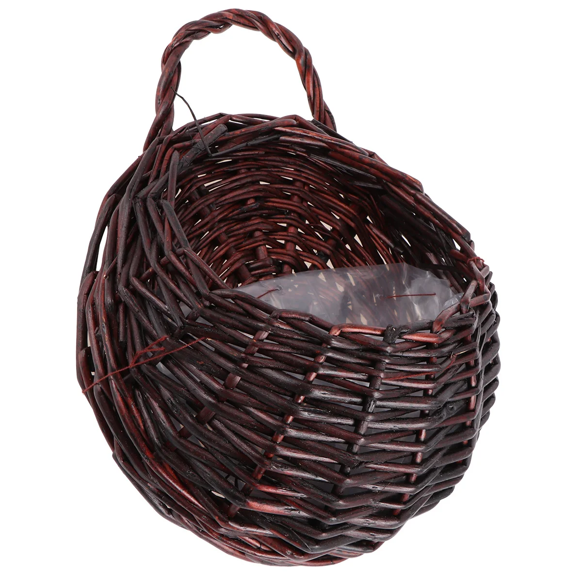

Retro Decor Straw Woven Basket Flower Handicrafts Storage Box Balcony Decoration
