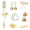Toddlers Music Toys Set Castanet Sand Hammer Tambourine Triangle Double Ringer Orff Percussion Instrument Sets Montessori Toys 2