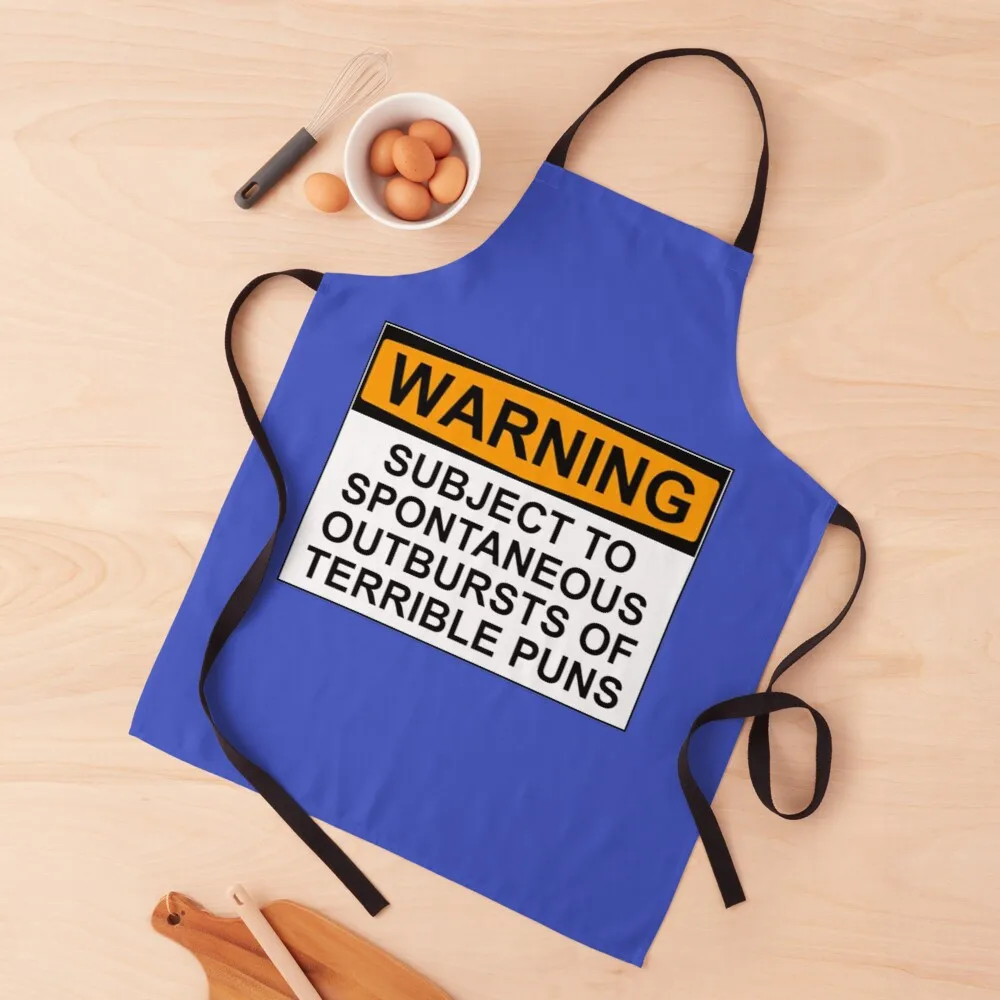 

WARNING: SUBJECT TO SPONTANEOUS OUTBURSTS OF TERRIBLE PUNS Apron dress apron woman work apron Kitchen apron