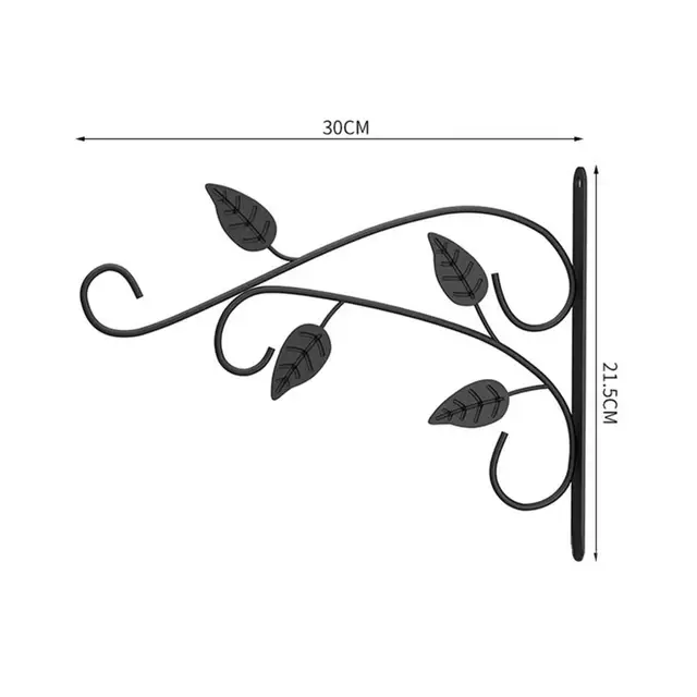 Függő Konzol Falra Szerelt Stabil Virágcserép -Horog Finom Fali Erős Csapágykapacitás Retro Vas Növények - Image 6