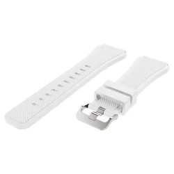 Premium 22mm Silicone Watch Strap - Soft & Comfortable Wristband - Galaxy watch 3 45mm (White)
