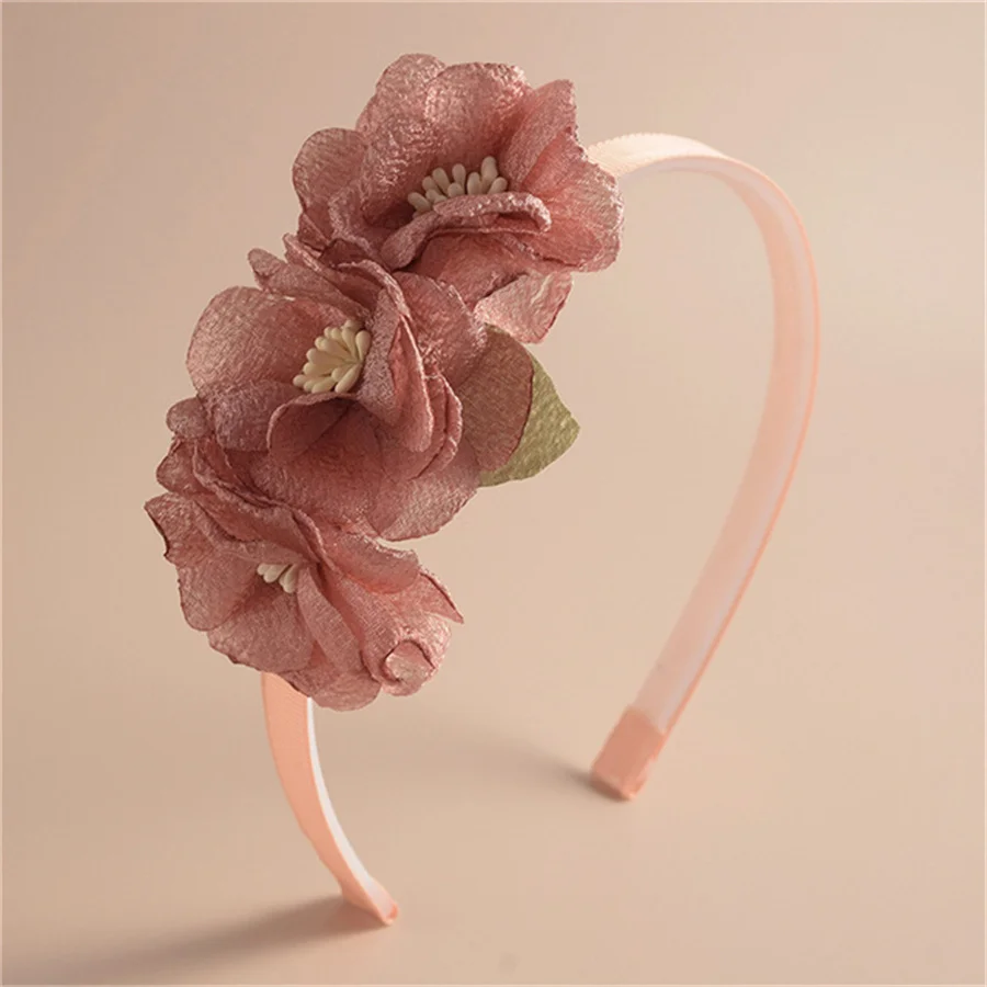 FASCIA PER CAPELLI BAMBINA CON FIORI IN TESSUTO – Belli e Monelli