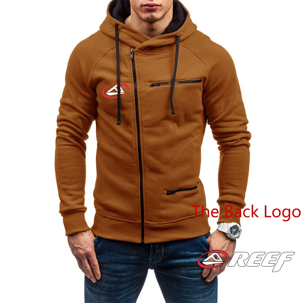2023 new men's reef hooded sweater in autumn and winter four-color sports jacket hooded comfortable leisure zipper pullover swea