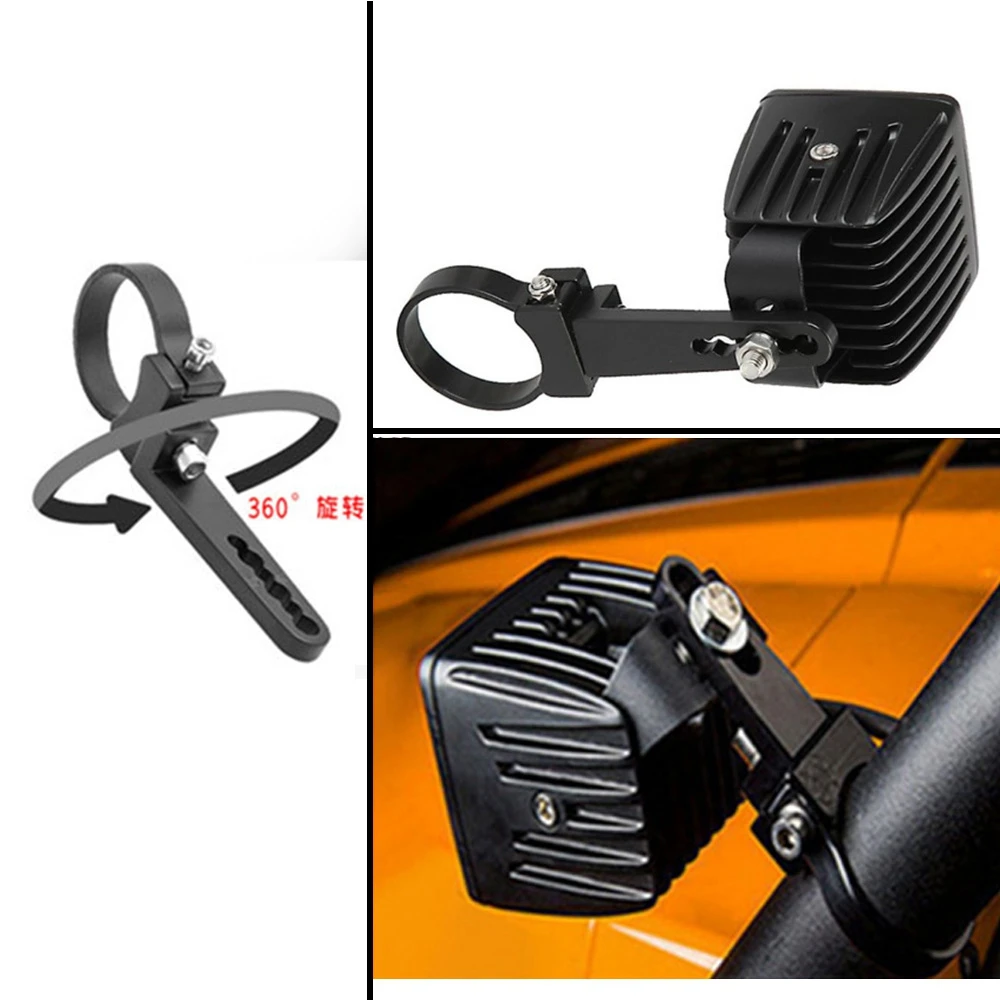 2pcs 1 -3 불 바 튜브 마운트 클램프 Led Hid 라이트 바 ATV UTV 트럭 오프로드 용 범용 장착 브래킷 홀더 키트