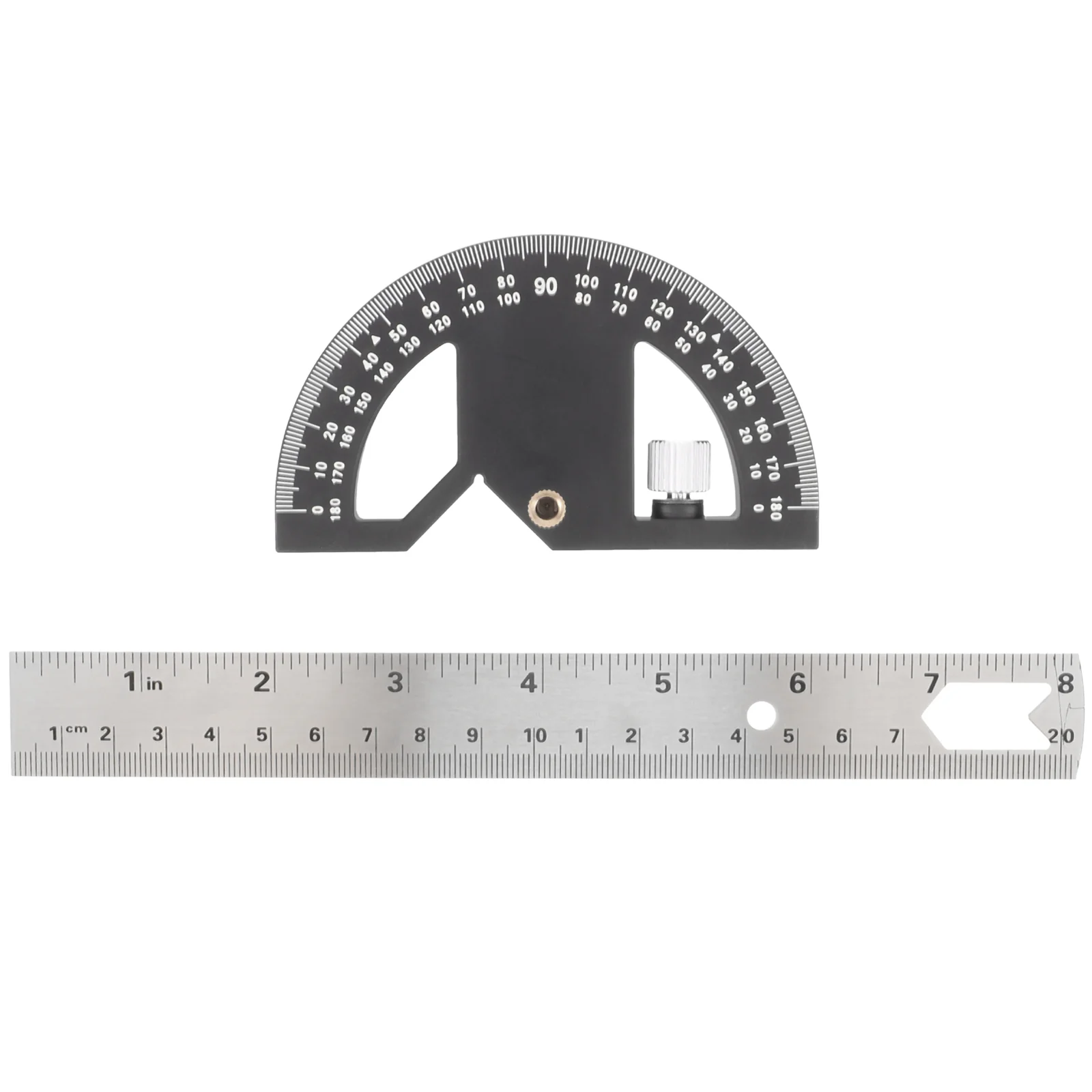 

1 Set Multi-function Angle Measure Tool Woodworker T Square Angel Finer Metal Ruler Tool