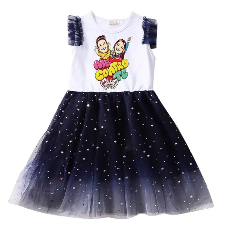 

Girls Clothes Summer Princess Dresses Cartoon Me Contro Te Kids Lace Dress Toddler Birthday Party Baby Dresses Child Clothing