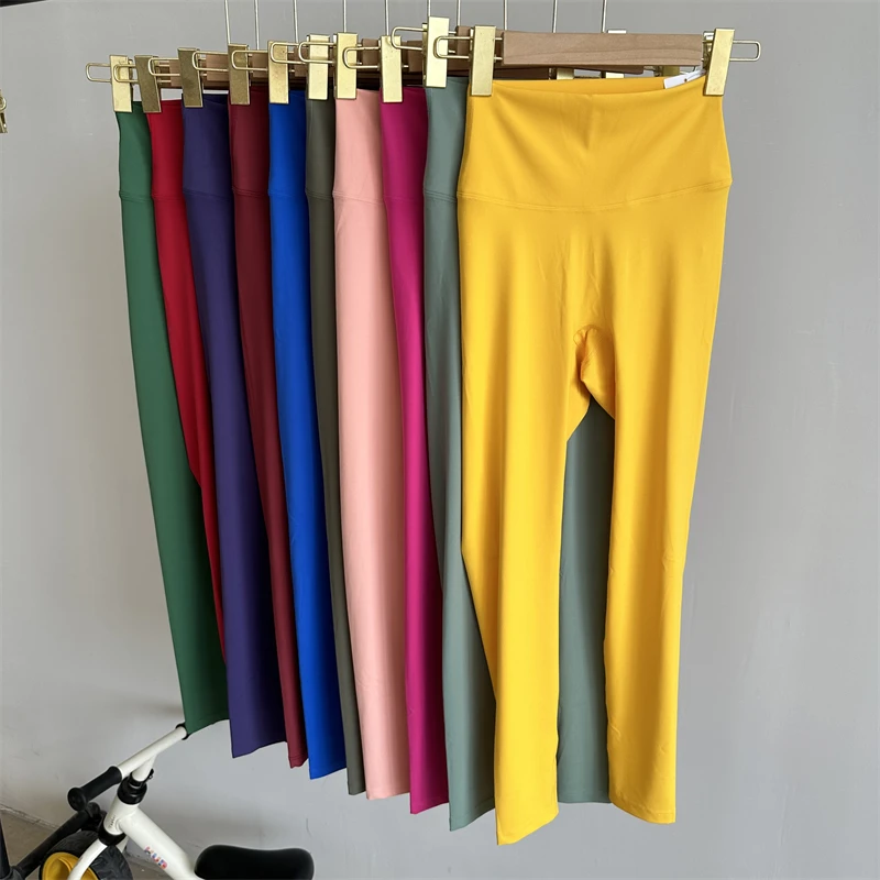 Gym Women's Leggings Stretch Solid Color Yoga Pants Sexy High Waist Pilates Tight Pants Running Exercise Outdoor Casual Pants
