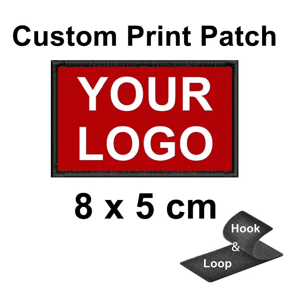 Clothing Patches Custom Brand Logo Name Patches Tactical Stripes Badge Hook Loop Printed Patch For Clothing Bags