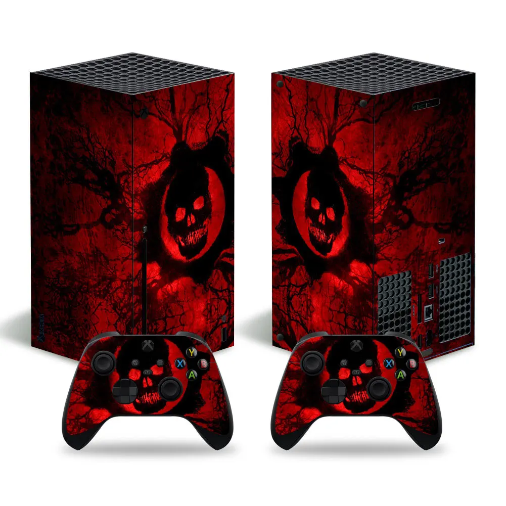 

for xbox series X Skin sticker Red skull Design Decal Cover pvc skins for xbox series X vinyl sticker for xbox series X