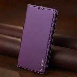 Magnetic Leather Wallet Protective Case with Card Pocket - Elegant Design - Galaxy A56 5G (A3)