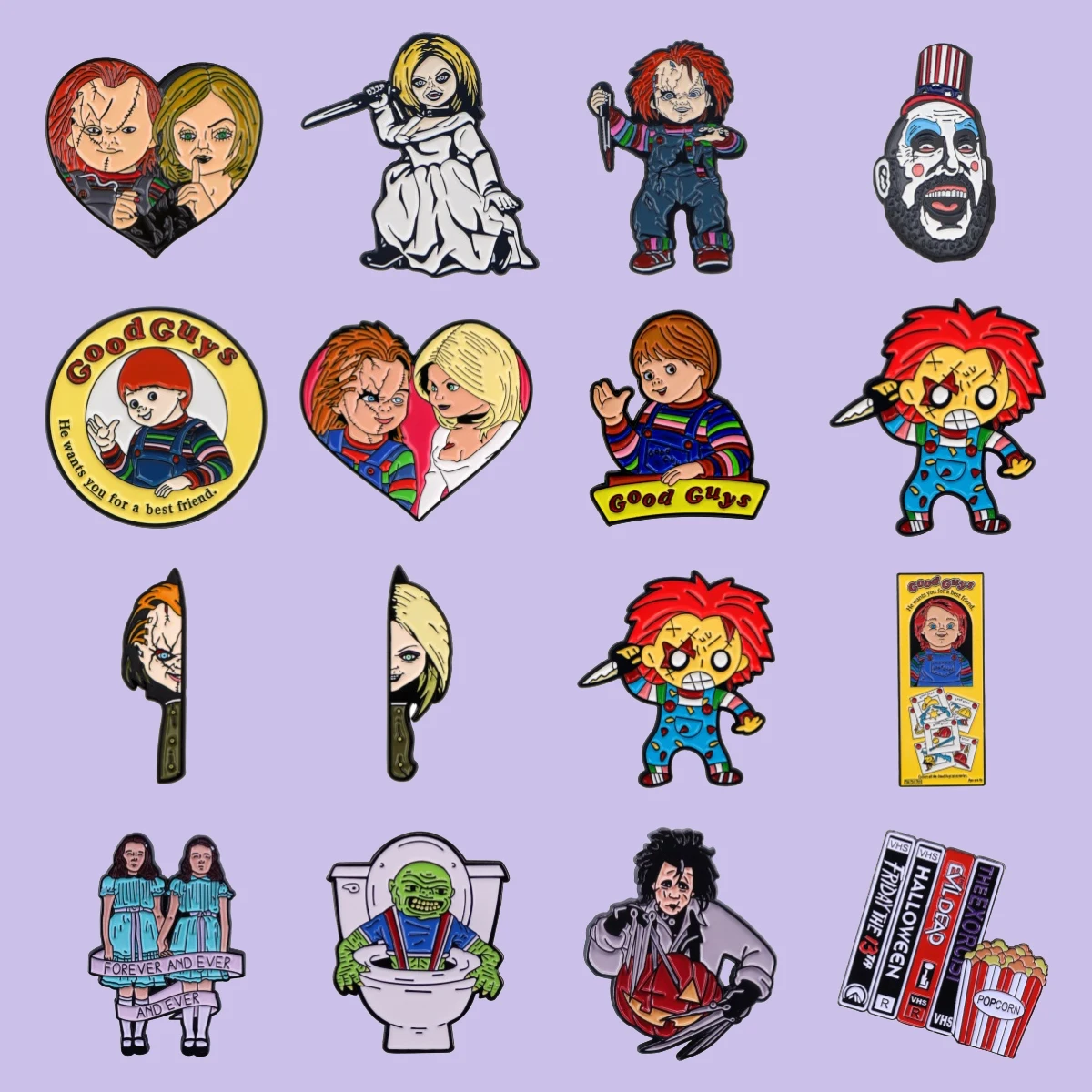 Spooky Enamel Pin Collection: Metal Brooch for Clothing & Accessories