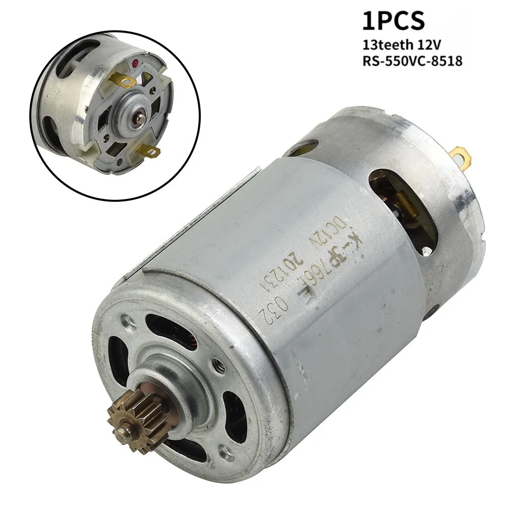 13-tooth RS-550VC-8518 Motor 12V Replaces For BO-SCH GSR GSB 12-2-LI 120-LI Home DIY Power Tool Replacement Accessories