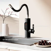 Robinet chauffe-eau électrique instantané 3300W, 220V, adaptateur, accessoires de cuisine, eau chaude 2