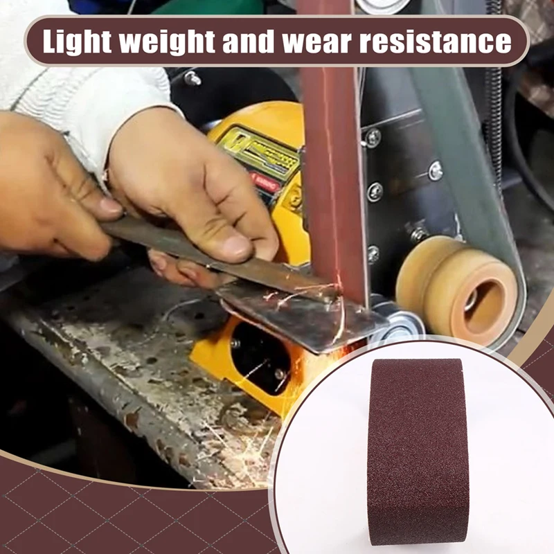 AA49 10PCS 75X533mm Sanding Belts Aluminum Oxide 3X21in Abrasive Belts P60