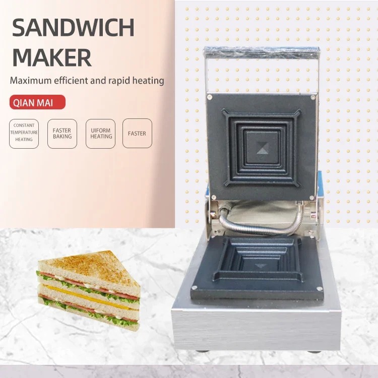 Commercial Electric Toaster Industrial Factory Price Manufacturers Snack Custom Mini Sandwich Waffle Machine 5