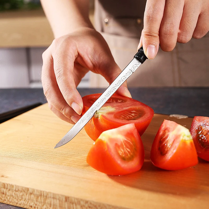 Tea Cutter Stainless Steel Integrated Tea Knife Hand Meat Hand Forging Tea Ceremony Playing Ornament Sharpening Fruit Knife