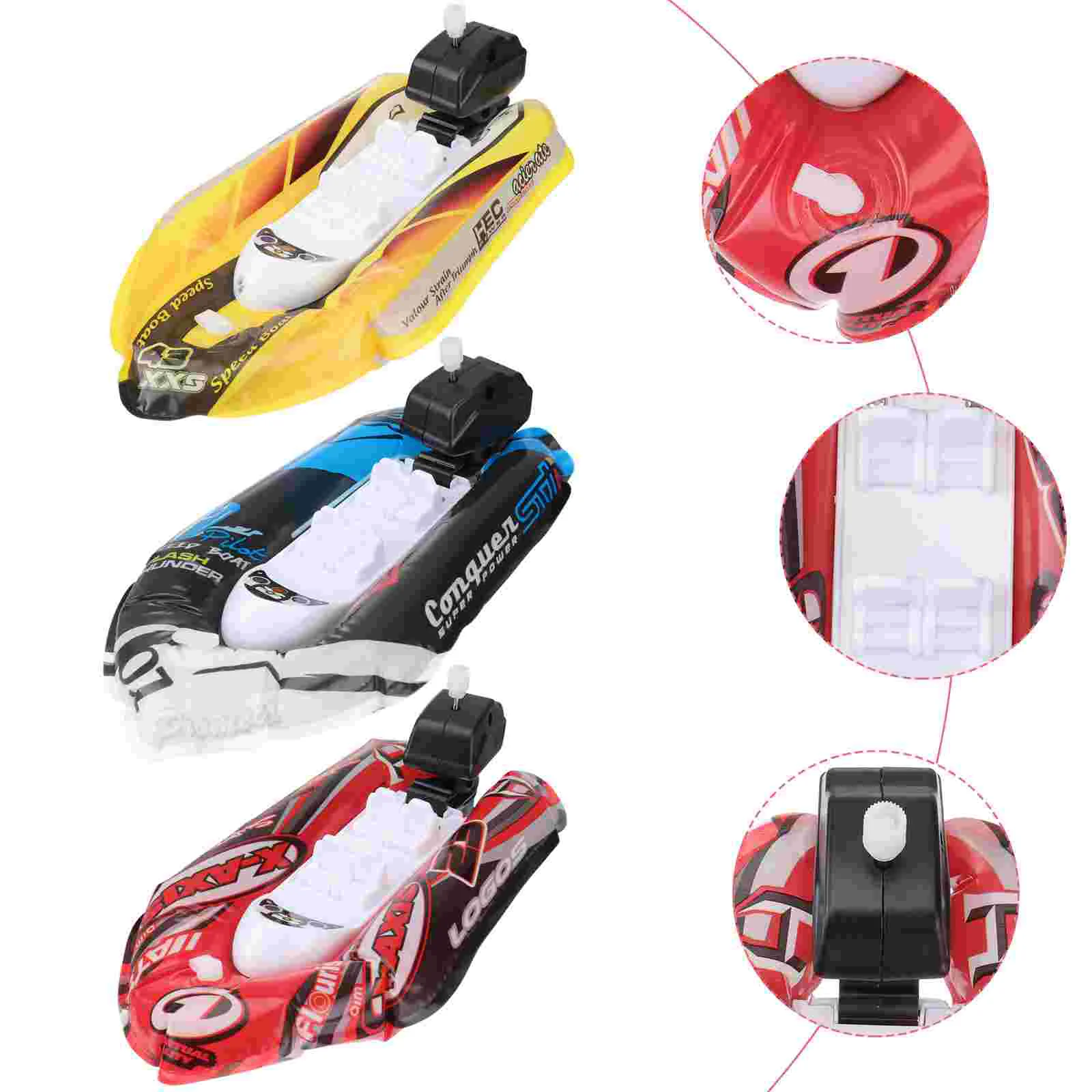 

Inflatable Paddle Boat Wind Up Powered Speedboat Childrens Toy Swimming Pool Water Toy Baby Bathing Clockwork Childrens Toy