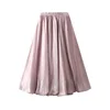 New In 2025 Summer Skirt For Women Bud Korean Fashion Sweet Female Luxury Design Solid Color Midi Long Elegant Skirts 3