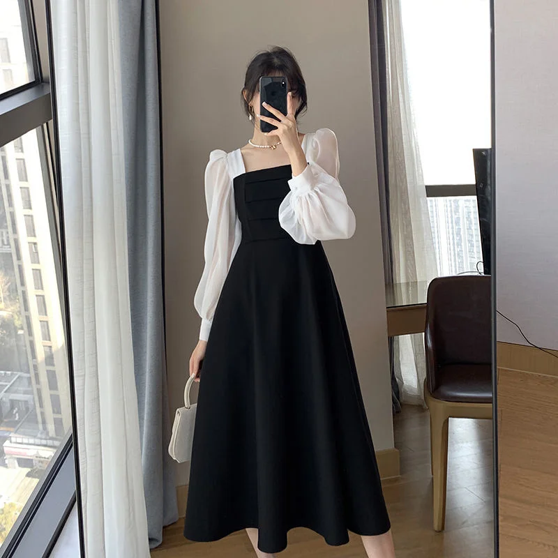 

2023Woman Summer Long Sleeve Maxi Dress female Sundress Dress School Dresses For Women Party Bodycon Dress Fashion Beach french