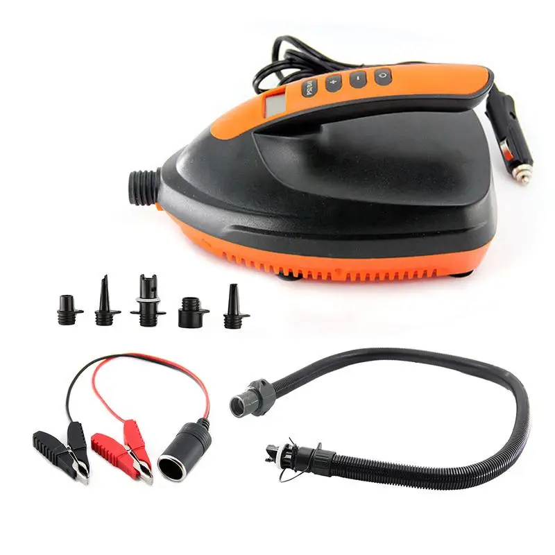 

Electric Air Pump 16PSI Dual Stage Inflation & Auto-Off Feature Digital Display For Stand Up Paddle Board Portable SUPs Inflator