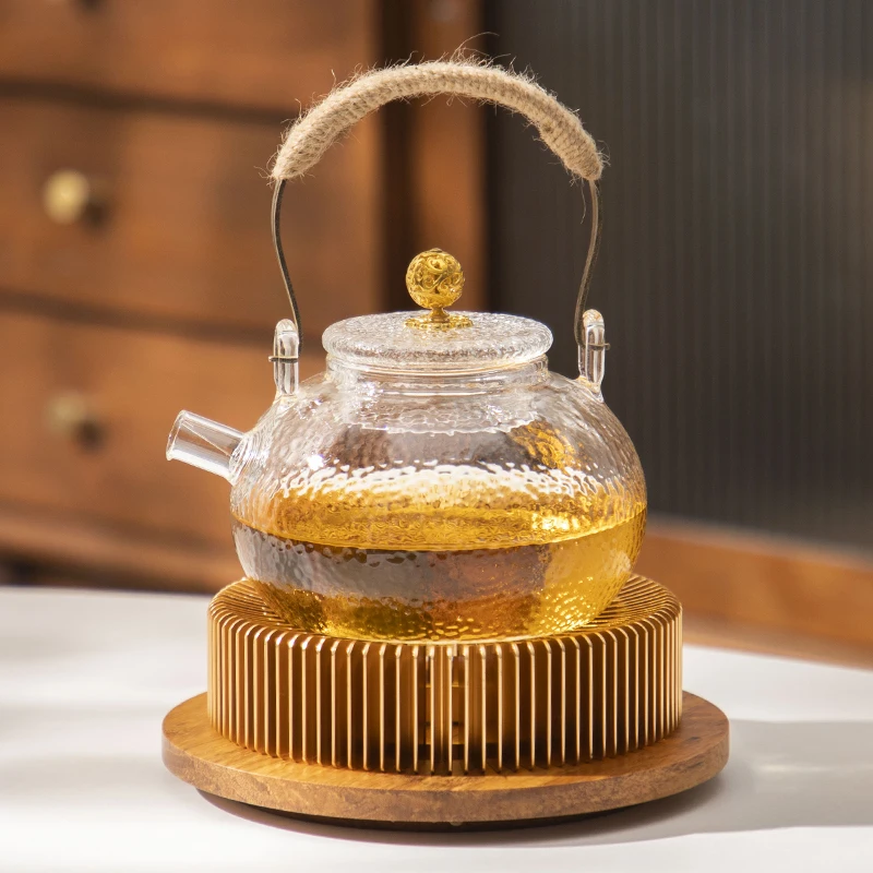 Teapot Warmers Multifunction Candle Heater Aluminum Alloy Coffee Stove Wooden Teapot Trivets