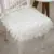 Korean Style Household Plush Lace Non-slip Chair Cushion Winter Thickened Warm Seat Pads Office Sedentary Non-slip Stool Mats 