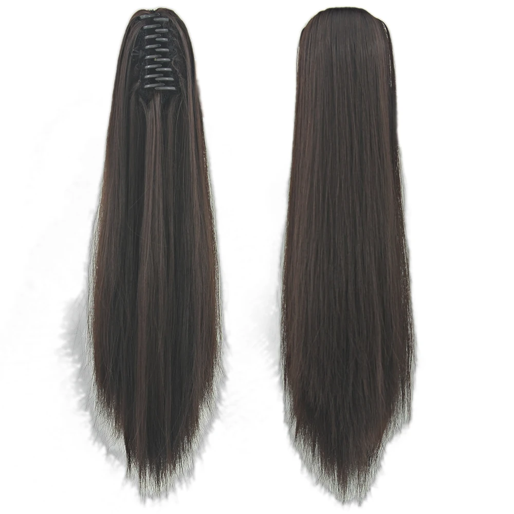 Soowee 15 Colors Straight Clip In Hairpiece Hair Extensions Blonde Gray Little Pony Tail Synthetic Hair Claw Ponytail clip in ponytail hair extension synthetic ponytail synthetic hair accessories clip in ponytail extensions