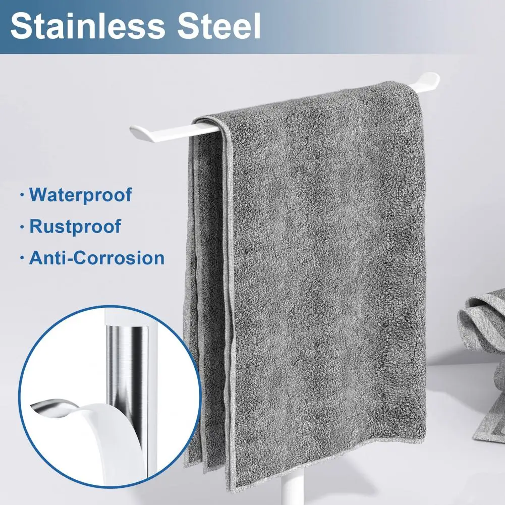 Kitchen Towel Hanger Vertical Towel Rack Modern Bathroom Holder with Heavy Base for Countertop Organization Easy for Hand