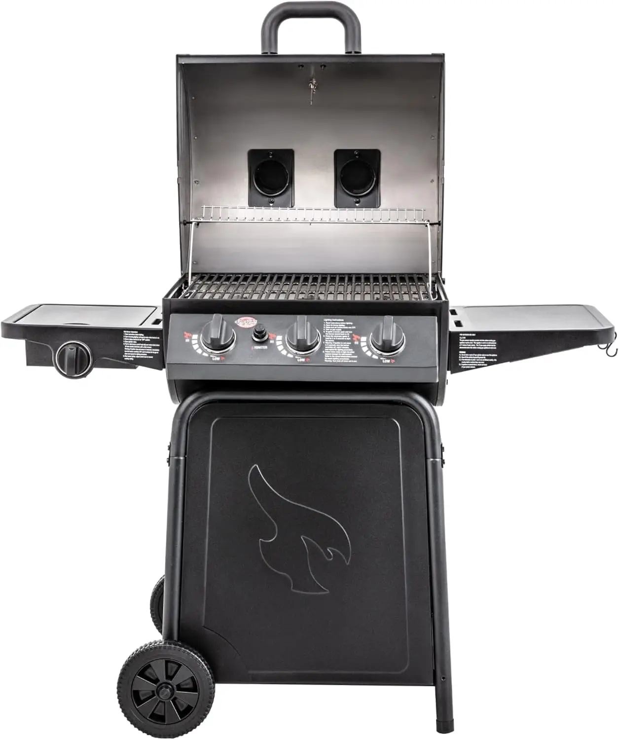 3 Burner Gas Grill Bundle with 630 Sq Inch Cooking Area and Cuisinart 16.5" Stainless Steel BBQ Grill C