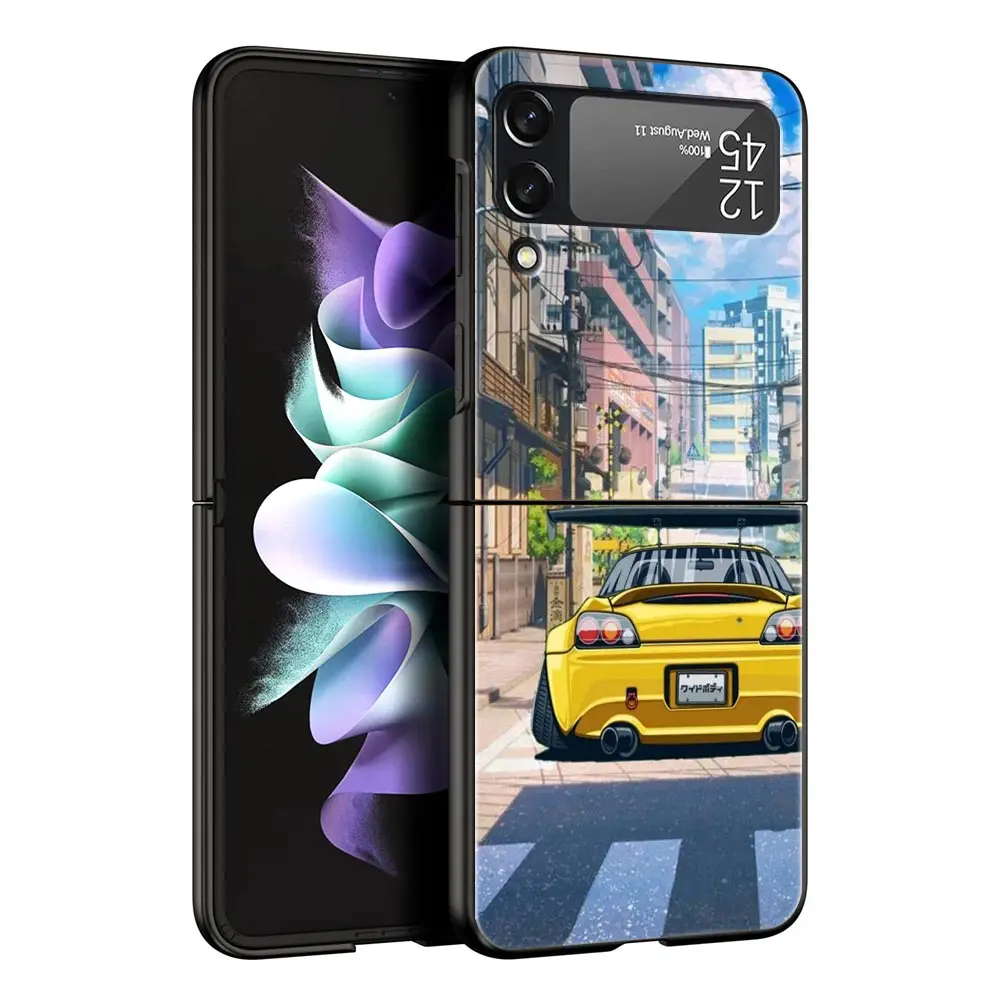 JDM Tokyo Drift Sports Car Black Folding Phone Case