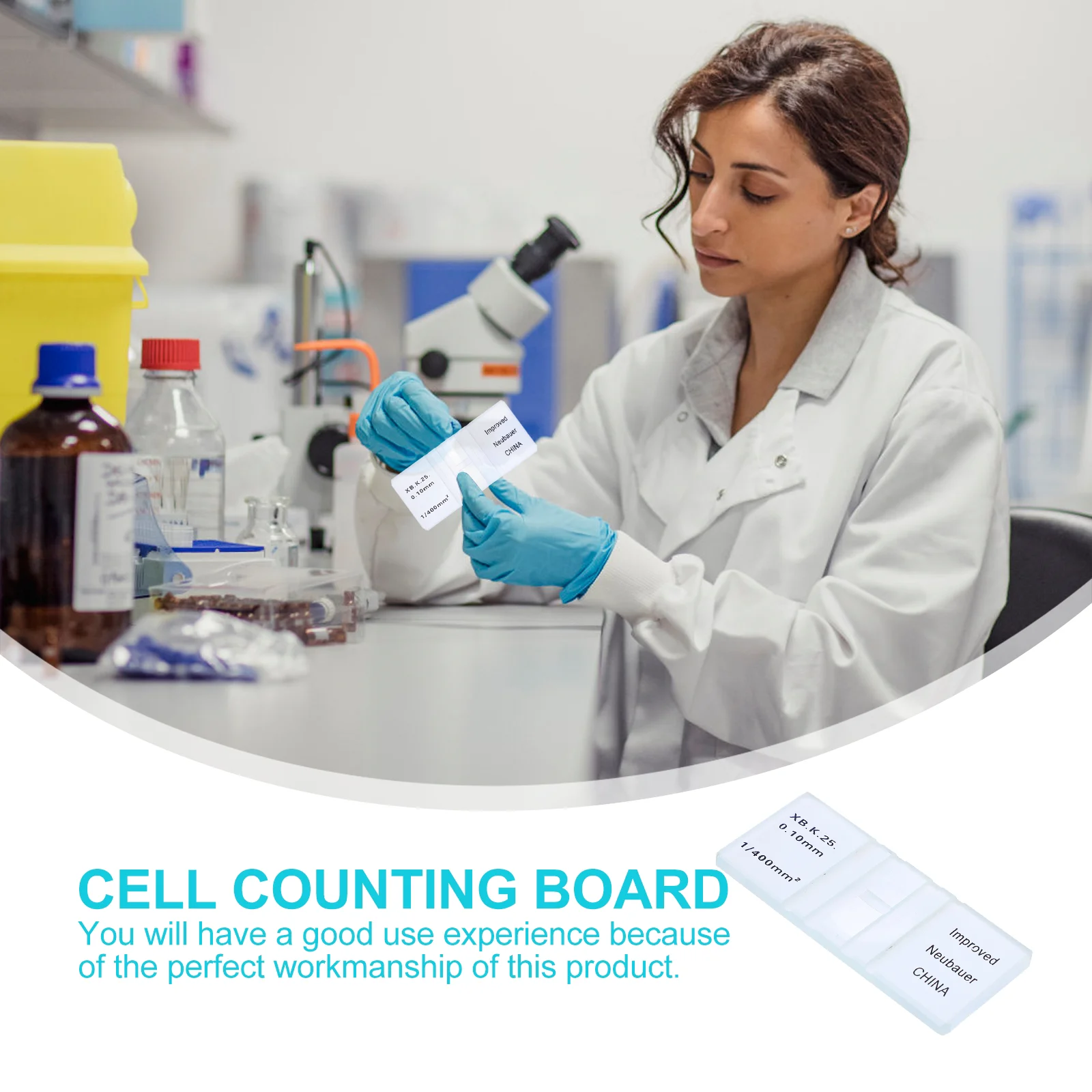 Hemocytometer Counting Chamber Cell Counting Chamber for Neubauer Improved Blood Laboratory Supplies blood cell counting chamber