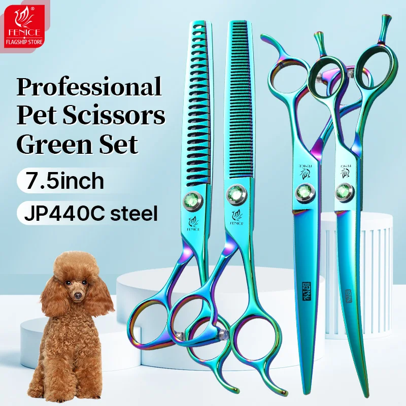 Pet Grooming Scissors Shears Set Tools 7.5 inch JP440C Steel for dog groomers