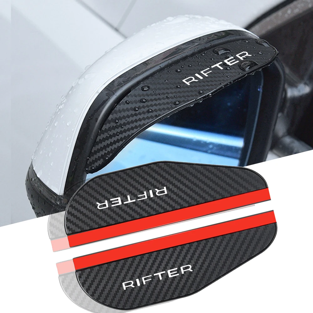 Car Rearview mirror Carbon fiber Rain 2pcs for peugeot rifter Accessories