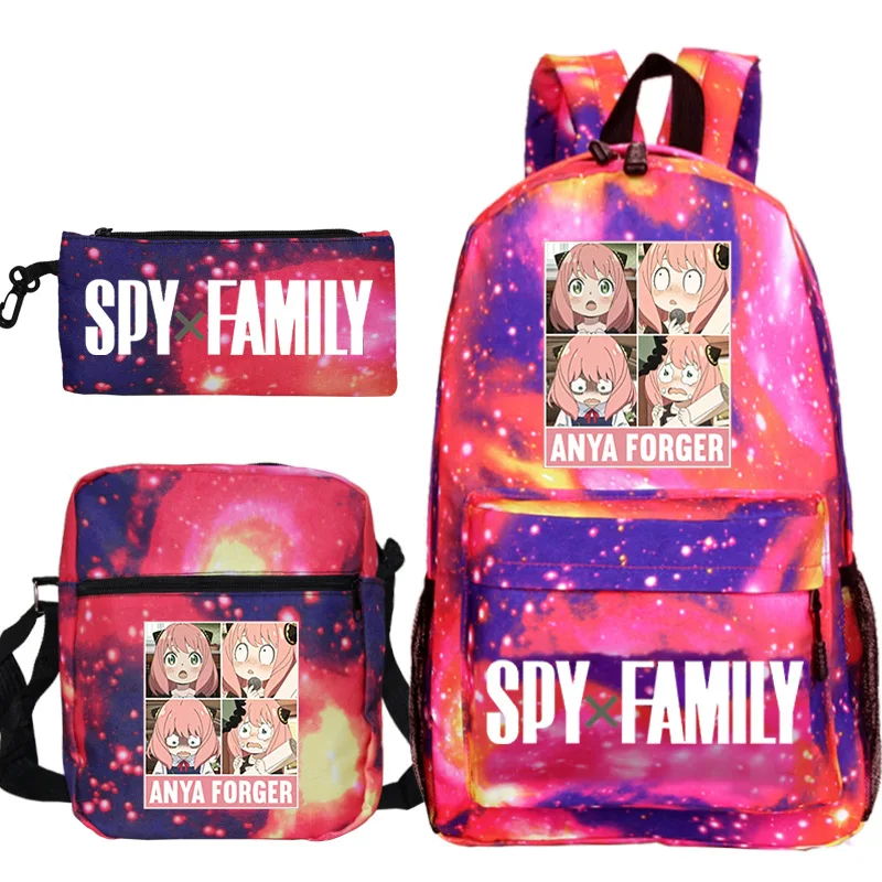 

3pcs/set SPY X FAMILY Anya Forger Backpack Shoulder Bag Pen Bag Anime School Bags Students Bookbag Boys Girls Backpacks Mochila