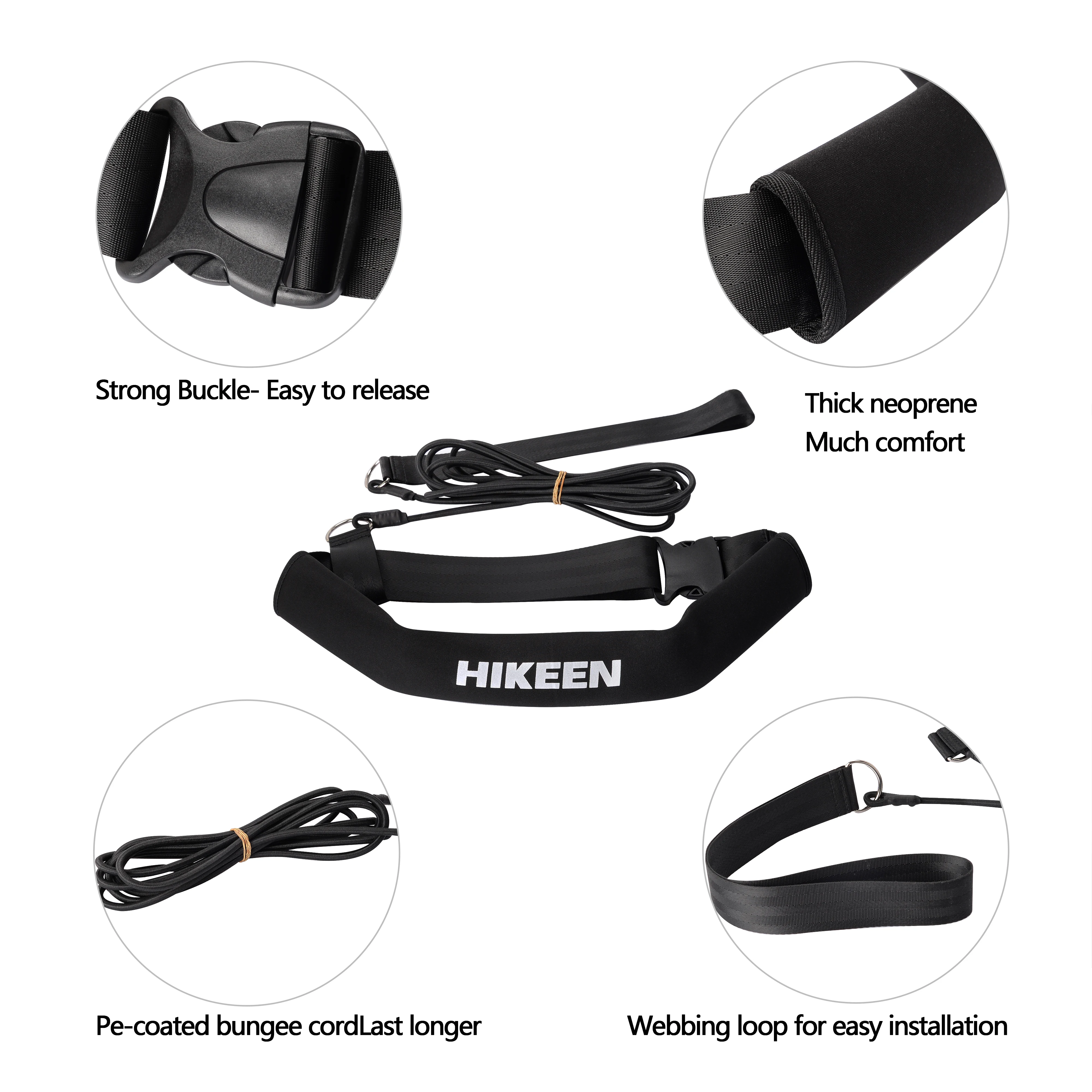 4M Adjustable Swimming Training Accessories Elastic Resistance Belt Pool in Place Safety Band Harness Stationary Tether For Kid 6
