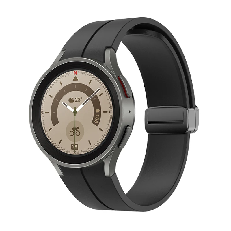 Enhanced Silicone Magnetic Buckle Watch Strap - Premium Design (Available in Multiple Sizes)