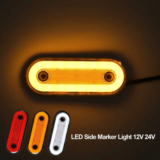 Feu De Gabarit Latéral Ambre 24v, 10x20led, Feux De Dégagement Pour Camion,  Pick-up, Remorque, Bus, Véhicule 12v, Voiture Avec Supports - Signal Lampe  - AliExpress