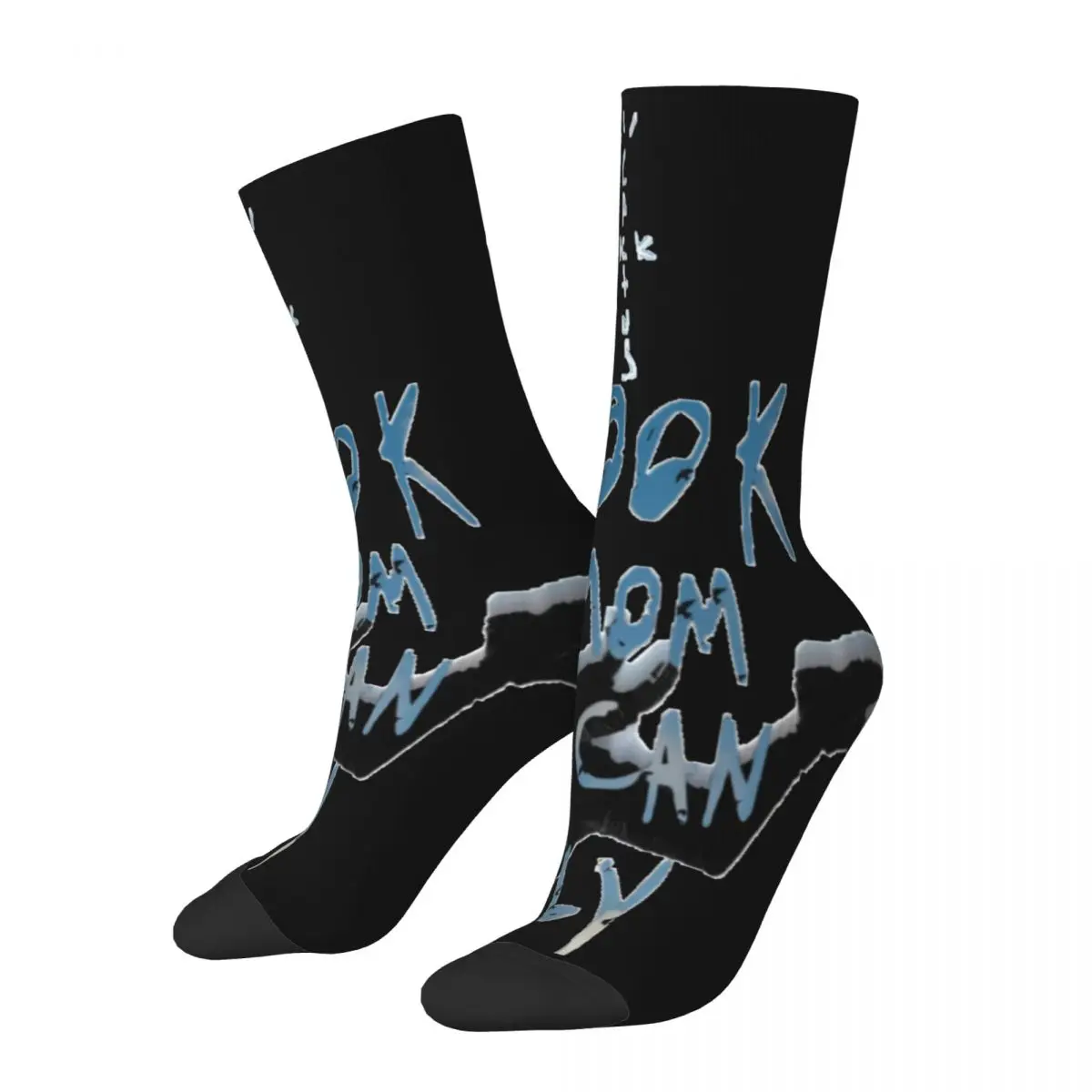 

Funny Male Men Socks Crazy Cactus Jack Music Sock Polyester Look Mom I Can Fly Graphic Women Socks Spring Summer Autumn Winter