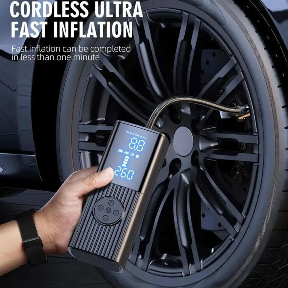 

20000mAh Portable Car Air Compressor 5V/2A Electric Cordless Tire Inflator Pump For Motorcycle Bicycle Boat AUTO Tyre Balls Q7C8